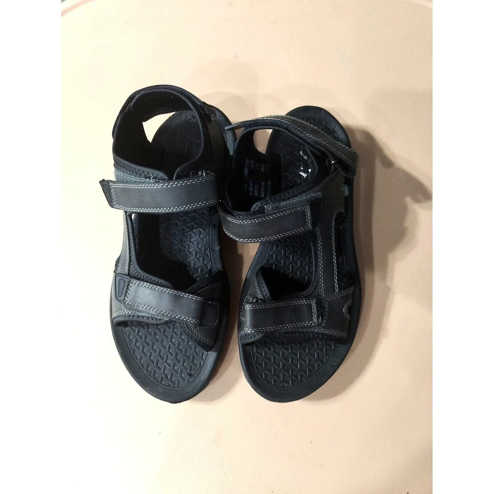 Eddie Bauer Sandals Men'‎ 9M Holman Strappy Gray Faux Leather Open Toe Casual